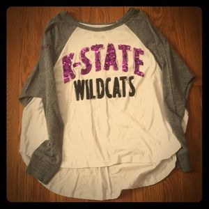 K-State Sparkle Baseball Tee
